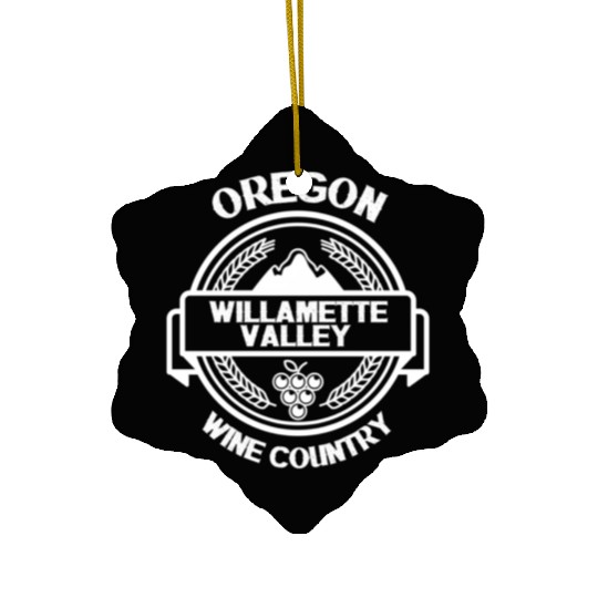 Oregon Wine Cory Willamette Valley Travel Ceramic Ornaments