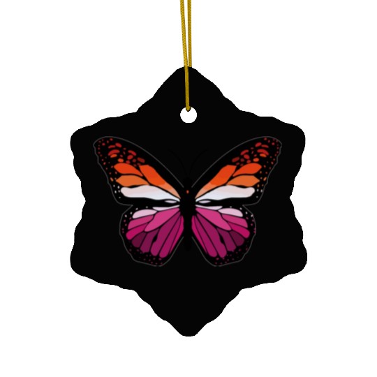 Lesbian Monarch Butterfly Sticker Ceramic Ornaments