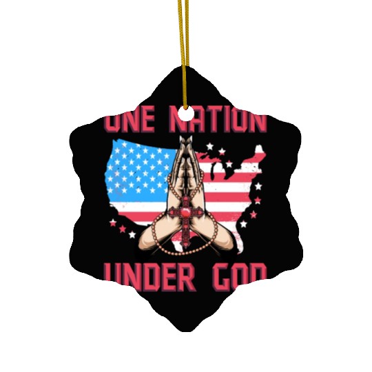 One Nation under God Ceramic Ornaments