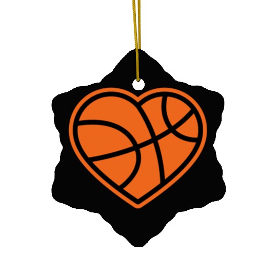 I love Basketball Players Ceramic Ornaments