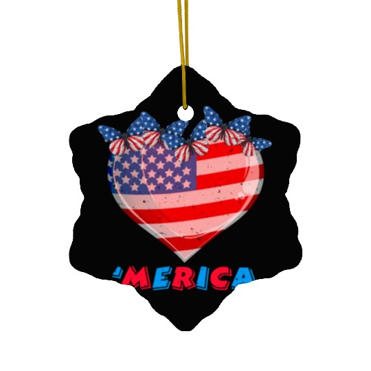 Patriotism Merica Pride US Patriots USA Fan Ceramic Ornaments
