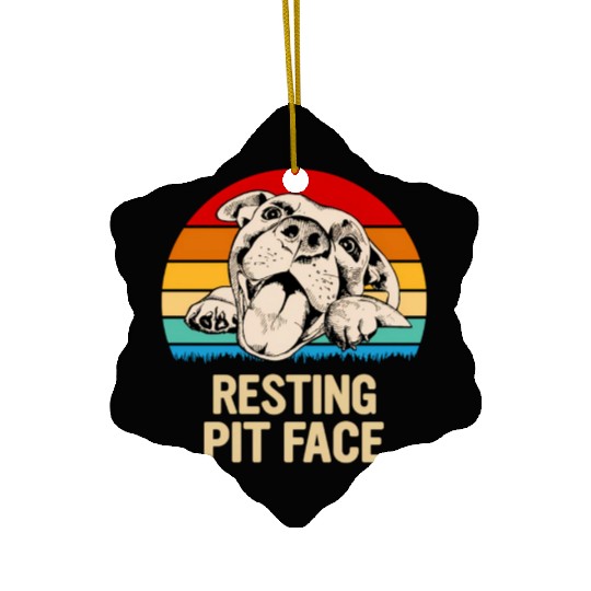 Resting Pit Face Ceramic Ornaments