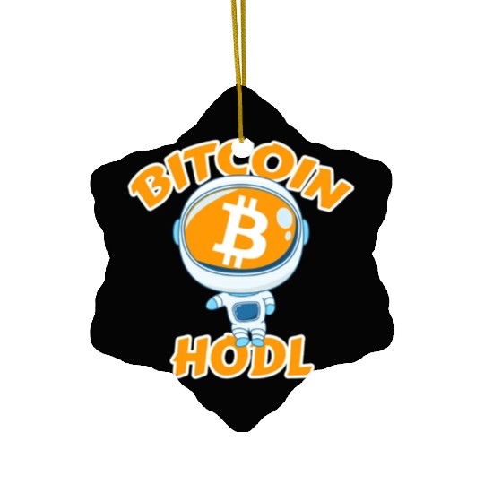 Bitcoin Coin-Crypto Astronaut-HODL Ceramic Ornaments