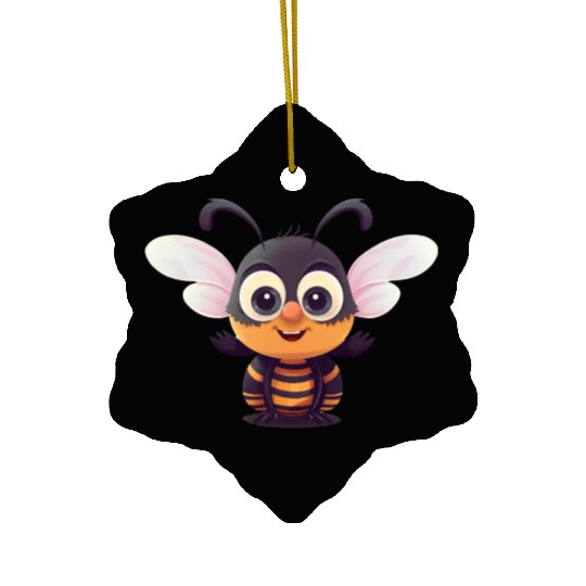 Cute Superhero Bee Bumblebee Wasp Ceramic Ornaments