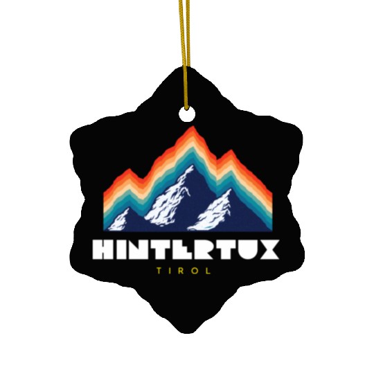 Hintertux Tyrol Austria 80S Ski Ceramic Ornaments