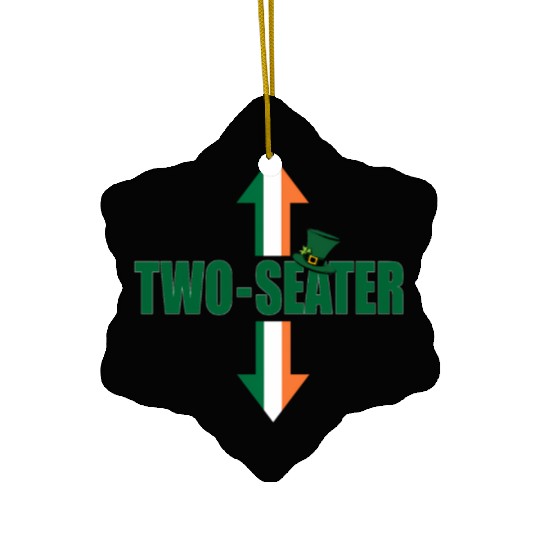 Irish Flag Two Seater Party-Trashy Humor Ceramic Ornaments