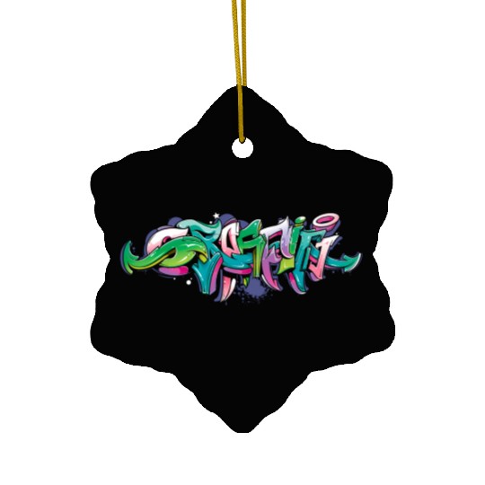 Graffiti Street Graffiti Tag Urban Graffitis Rap Ceramic Ornaments