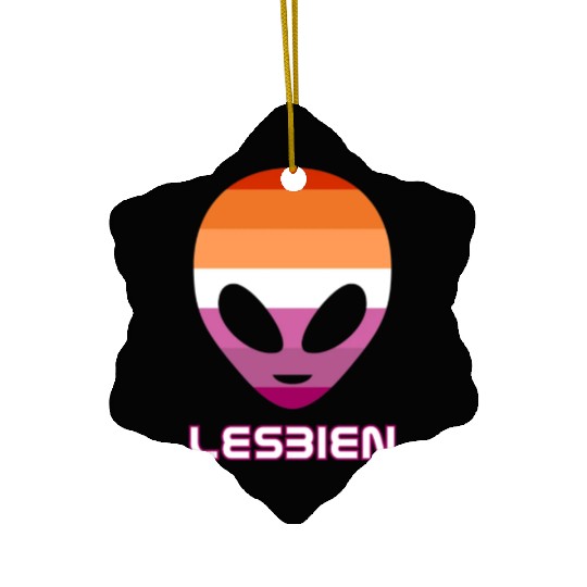 Lesbien aka lesbian alien Ceramic Ornaments