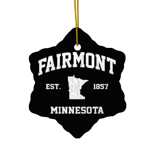 Fairmont Minnesota Mn State Athletic Style Ceramic Ornaments