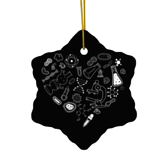 Science Student, Science Teacher Heart Science Ceramic Ornaments