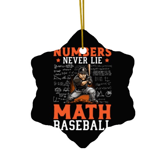 Baseball Math Lover Mathematician Baseball Player Ceramic Ornaments