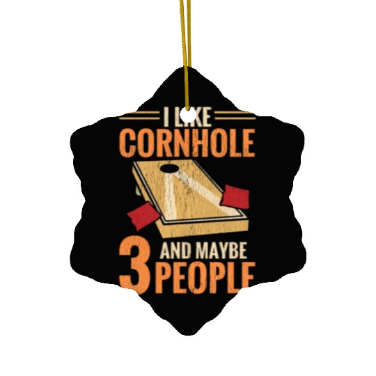 Funny Corn Hole Ceramic Ornaments