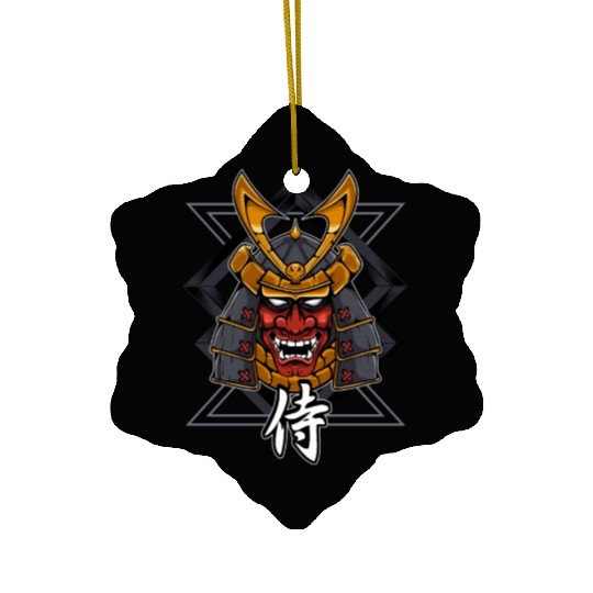 Samurai oni mask warrior Demon Bushido Knight Ceramic Ornaments