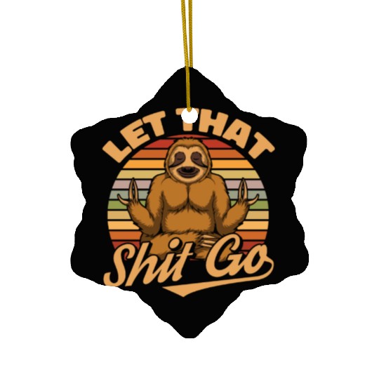 Sloth Funny Sloth Yoga Ceramic Ornaments