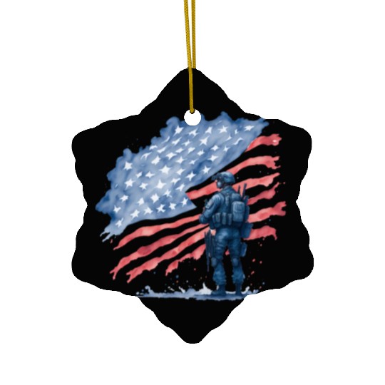 Stars And Stripes Ceramic Ornaments