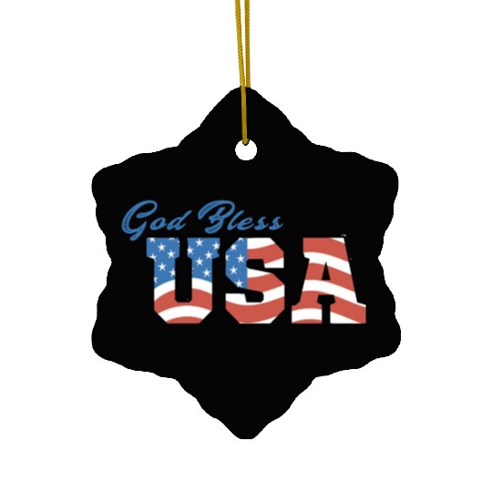 God Bless America Ceramic Ornaments