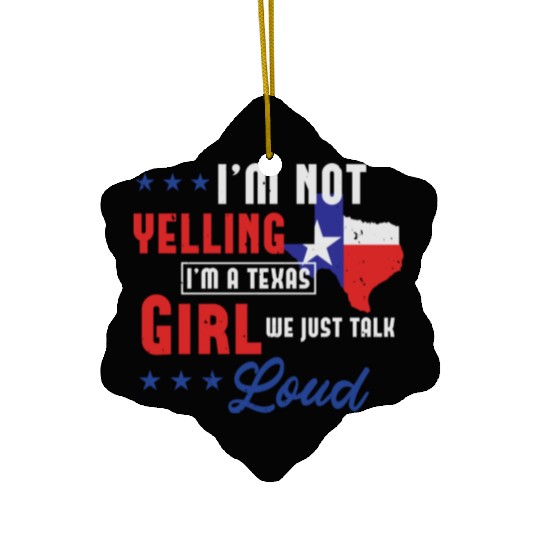 Loud Texas Girl stars Ceramic Ornaments