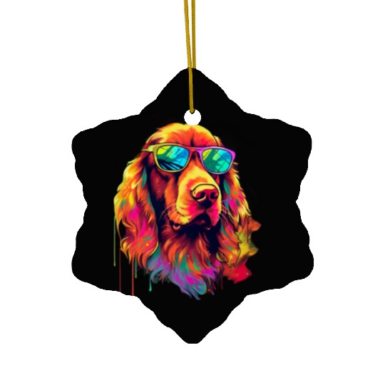 Irish Red Setter Dog Dog Breed for a Irish Red Ceramic Ornaments