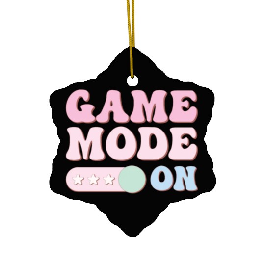 Game Mode On, Happy Game Day Ceramic Ornaments
