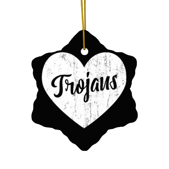 Trojans School Sports Fan Team Spirit Mascot He Ceramic Ornaments