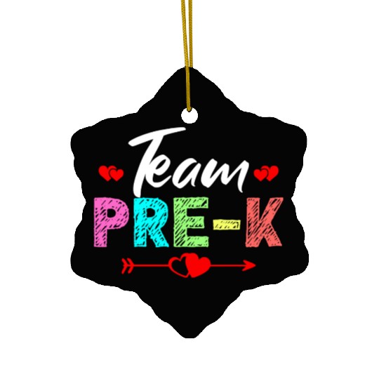 Team Pre K Teacher Ceramic Ornaments