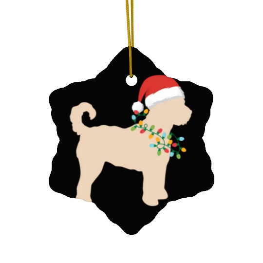 Goldendoodle Doodle Lights Necklace Puppy Ceramic Ornaments