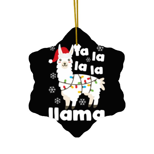 Fa La La Llama Falala Kawaii Snow Lamb Ceramic Ornaments