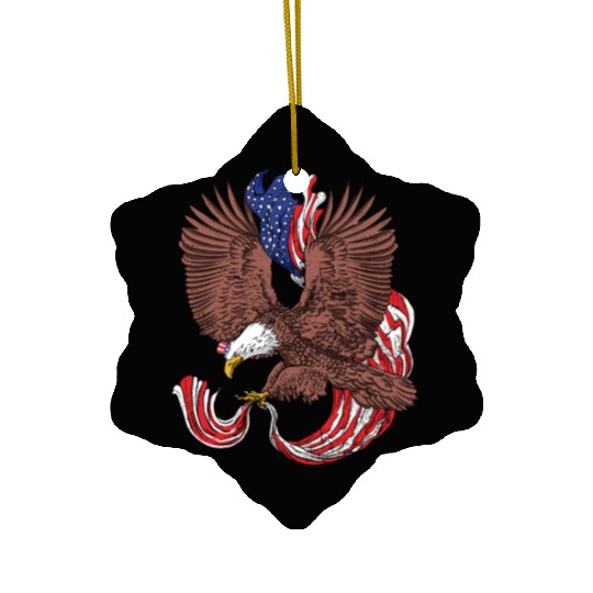 America Eagle USA Patriots American Pride Ceramic Ornaments