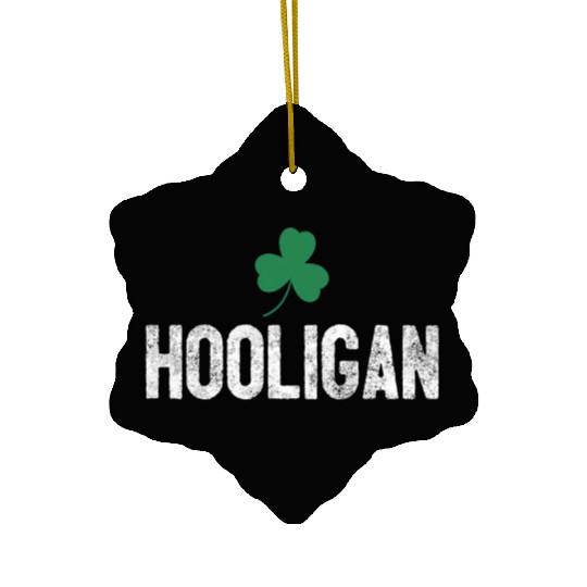 Hooligan Irish St Patrick'S Day Shamrock Clover Ceramic Ornaments