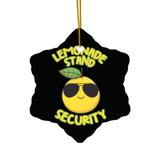 Lemonade Stand Security Cute Lemon Summer Ceramic Ornaments