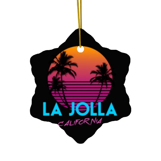La Jolla California 80S Ceramic Ornaments