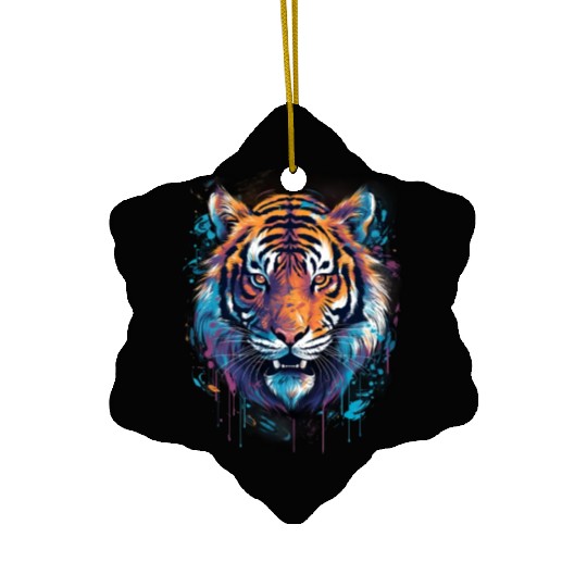 Tiger Design for a Tiger lovers Ceramic Ornaments