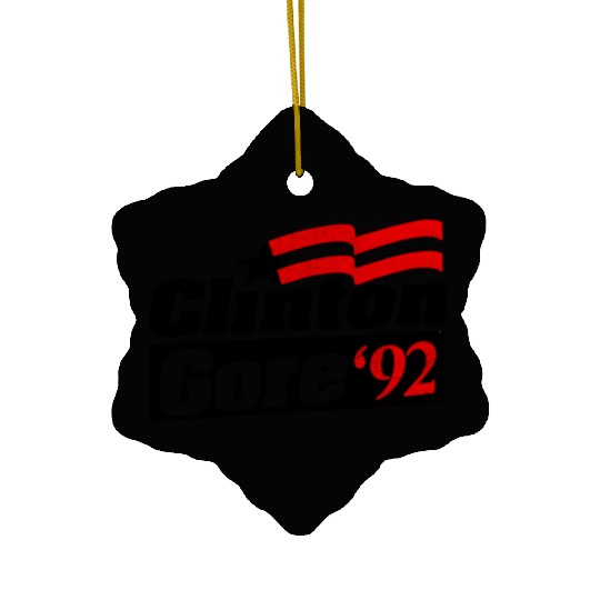 Clinton Gore '92 Bill Clinton President Ceramic Ornaments