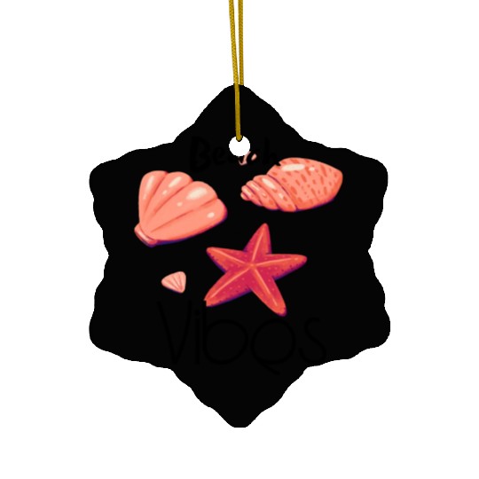 "Beach Vibes Ceramic Ornaments: Embrace the Sun and Sand!"