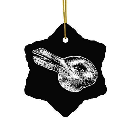 Wittgenstein Rabbit Duck Philosopher Optical Illus Ceramic Ornaments