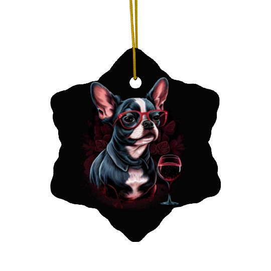 Chihuahua - France French Wine Cute Dog Souvenir Ceramic Ornaments