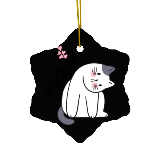 Meow | Cat Lover Ceramic Ornaments