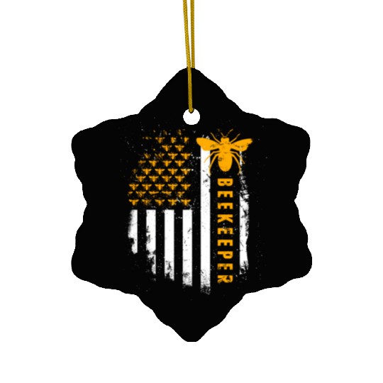 Honey Bee Beekeeping Hive Beekeeper Ceramic Ornaments