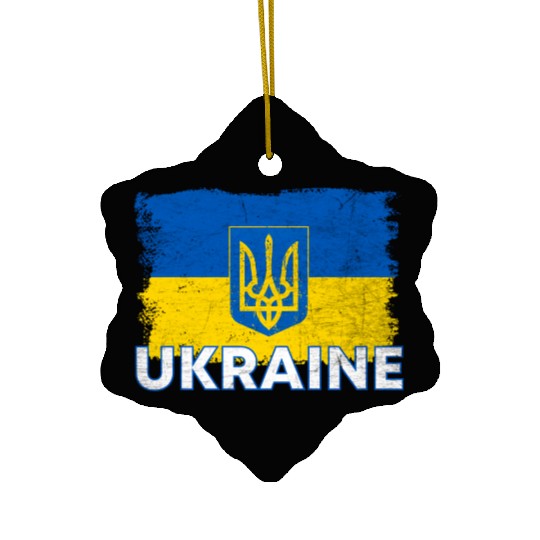 Ukrainian Flag Ukraine Flag Ukraine Ceramic Ornaments