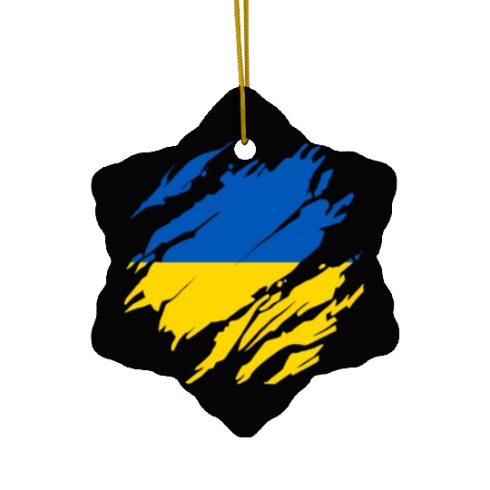 Ukrainian Flag Ukraine Ceramic Ornaments