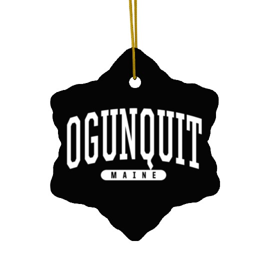 College Style Ogunquit Maine Ceramic Ornaments