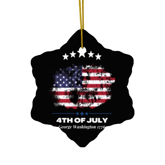 4th Of July Suck It England George Washington 1776 Ceramic Ornaments
