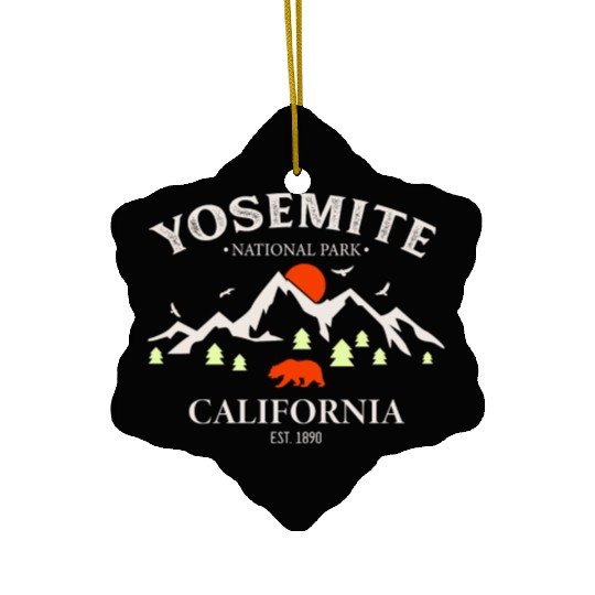 Yosemite National Park California Vintage Ceramic Ornaments