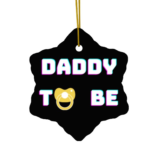 Daddy To Be green Ceramic Ornaments