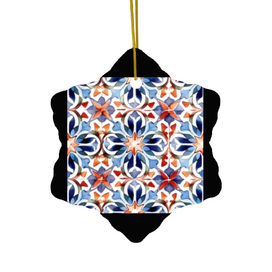 Tropical Mirage Detailed SummerTile Collection 002 Ceramic Ornaments