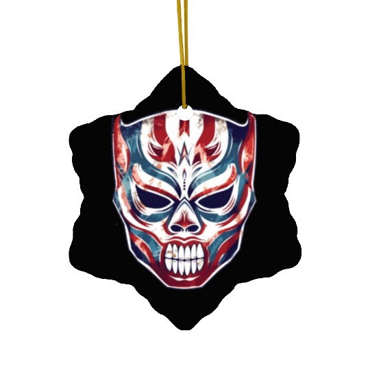 Lucha Libre Mexican Wrestling Mask Luchador Ceramic Ornaments
