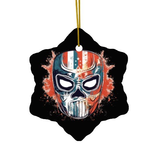 Lucha Libre Mexican Wrestling Mask Luchador Ceramic Ornaments