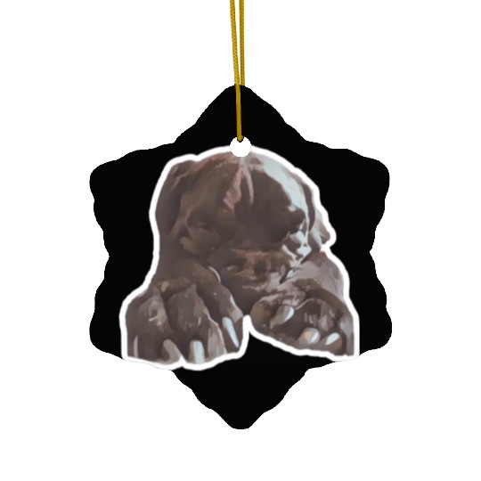 Cane corso in its natural sleeping environment Ceramic Ornaments