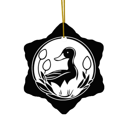 Duck Bird Nature Pond Ceramic Ornaments