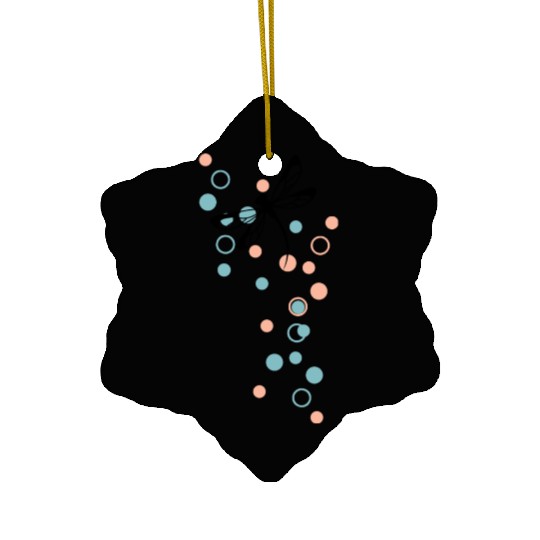 Dragonfly and dots Ceramic Ornaments